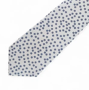 TOMMY HILFIGER Cream Off White Ditsy Floral Daisy Silk Blend Neck Tie NEW - Picture 1 of 2