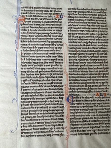 Illuminated Bible Manuscript From 1250 AD - Jeremiah 38-41 - Picture 1 of 8