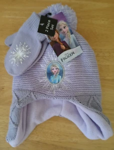 Set cappello e guanti Disney Girls Frozen 2 pezzi/viola/taglia unica/nuovo con etichette/rtls $25,00 - Foto 1 di 9