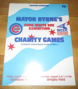 1981 Chicago White Sox/Cubs Exhibition Game Program - Mayor Jane Byrne Charity - Picture 1 of 2