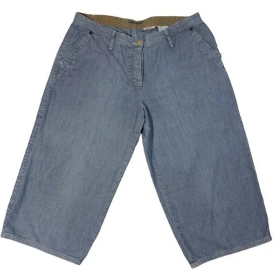 Timberland 复古女式 Jean Carpi 裤子 12 码可调腰 100% 棉 — 第 1/4 张图片