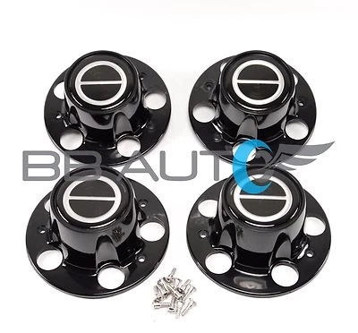 FORD RANGER BRONCO II EXPLORER BLACK CENTER CAP HUB SET BLACK EMBLEM CENTER NEW - Image 1 of 4