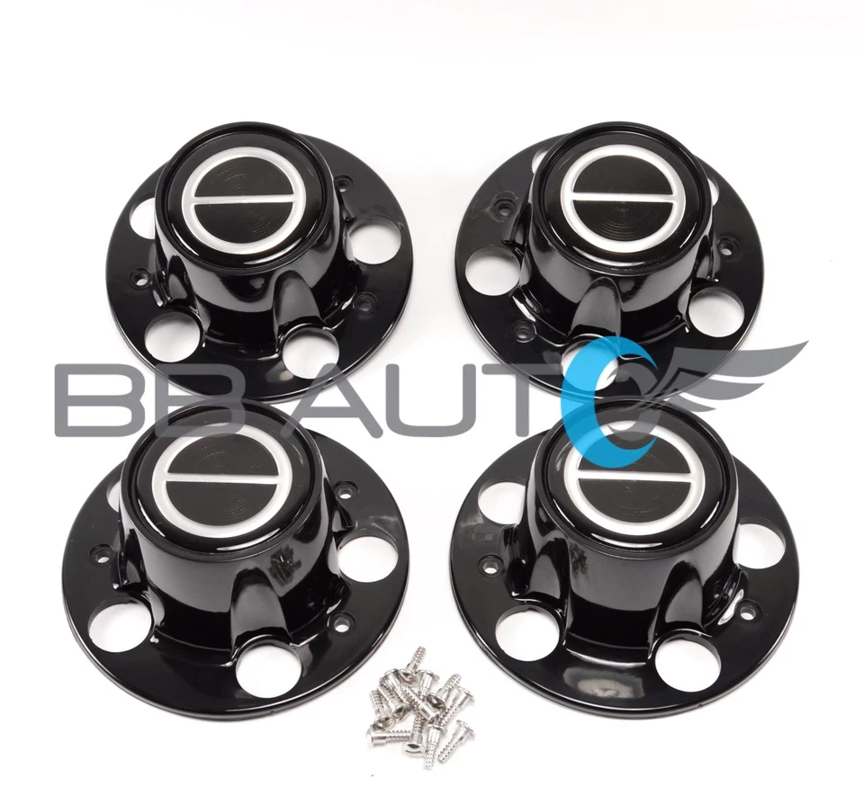 FORD RANGER BRONCO II EXPLORER BLACK CENTER CAP HUB SET BLACK EMBLEM CENTER NEW - Image 1 of 4