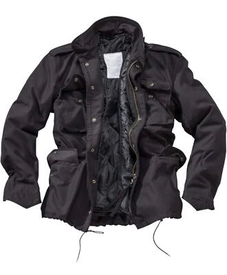 Chaqueta de Campo Surplus M65 EE. UU. Cremallera Botón Forro Negra Nueva Con Etiquetas, Grande Para Hombre Foto 1 de 4