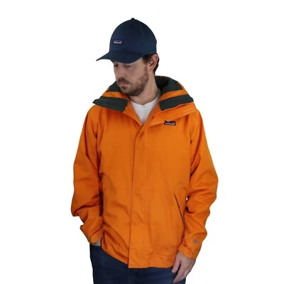 Patagonia Insulated Snowshot Parka Coat Winter Hoody Jacket Mens Medium Orange - Image 1 of 4