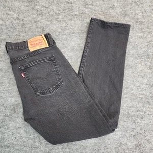 Levis 501 Jeans Mens 32x30 Black Denim Buttonfly Straight Leg Western Retro - Picture 1 of 15