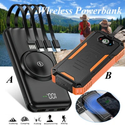 Portatil 900000mAh Cargador Fast 4 USB Inalámbrico Powerbank Para Batería Celular Foto 1 de 4