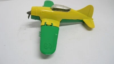 Rare 2-Blade Prop Hubley Kiddie Toy Diecast Plane w/Folding Wings & Landing Gear - Image 1 of 4