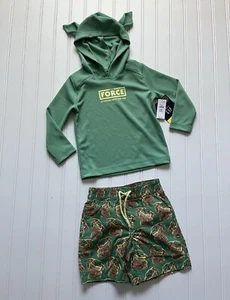 Baby Gap Star Wars Grogu Swim Long Sleeve Rashguard & Swim Shorts 2T-3T NEW - Picture 1 of 8