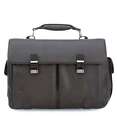 Mens briefcase Piquadro Black Square CA1068B3 brown leather business laptop bag