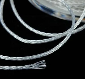 T81S 8core 8*0.7mm OCC Copper Silver Plated audio cable wire Aux - Bild 1 von 1