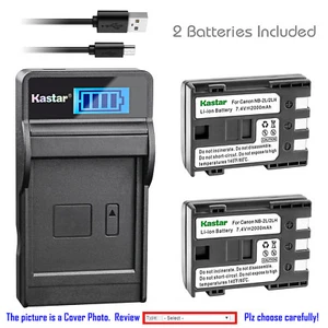 Kastar Battery LCD Charger for Canon NB-2L 2LH Canon PowerShot S60 PowerShot S70 - Picture 1 of 11