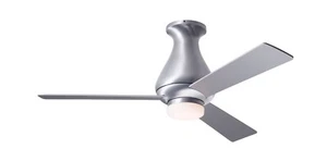 MODERN FAN COMPANY ALTUS FLUSH 52" CEILING FAN w/ LED IN BRUSHED ALUMINUM - Picture 1 of 1