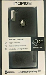 Incipio DualPro Classic Phone Case for Samsung Galaxy A11 Black Shock-absorbing - Picture 1 of 1