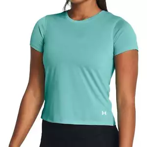 T-shirt leggera Under Armour Launch donna running top verde manica corta - Foto 1 di 4