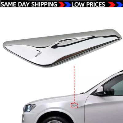 Left Driver Side Fender Chrome Emblem Moulding For BMW X3 F25 X4 F26 2015-2017 - Image 1 of 4