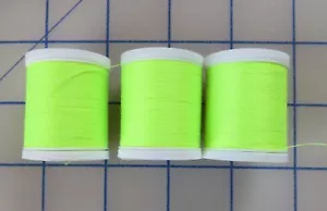 3 Spools Of Neon Yellow Dual Duty XP General Purpose Polyester Thread 125 yards - Picture 1 of 3