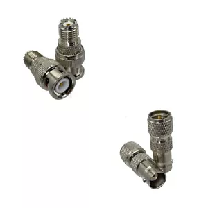 Adapter Stecker BNC auf Mini UHF Stecker & Buchse Buchse RF Koaxial Klemmen - Bild 1 von 5