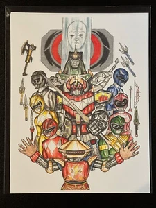 Mighty Morphin' Power Rangers 8" x 10" Artwork Print 2015 NEW - Picture 1 of 1