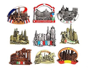 3D Metal Fridge Refrigerator Magnet Decor Holiday Souvenir Gift Budapest Miami - Picture 1 of 25