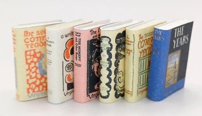 THE LITTLE BOOK CO Puppenhaus Miniaturbücher Maßstab 1:12 6 x Virginia Woolf Romane