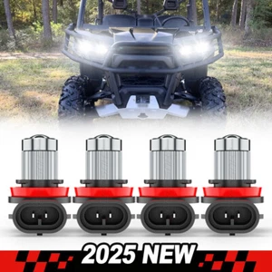 4PCS LED Headlight For Can-Am Defender HD5 HD8 HD10 Combo Bulbs H9+H11 Light Kit - Picture 1 of 14