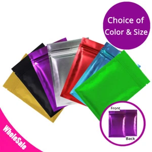 Matte Foil Mylar Smell Proof Zip Seal Barrier Bags-Resealable Zipper Lock - Picture 1 of 14