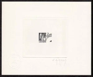 France Sc1687 Architecture, Chateau, Castle, Signed Die Proof. - Picture 1 of 1