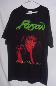 Poison Band T - SHIRT 25 YEARS OF ROCK AND ROLL VINTAGE SIZE: XL (46- 48) - Picture 1 of 5