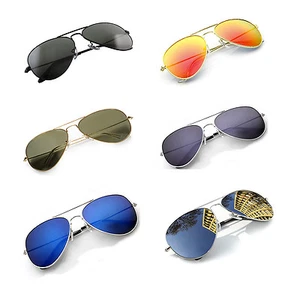 PIlot Sunglasses Fashion 80s Mens Womens Ladies Retro Designer Shades UV - Picture 1 of 40