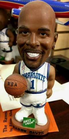 NBA Bobblehead Baron Davis Charlotte Hornets #1 Bobble Dobbles, First Union Cover