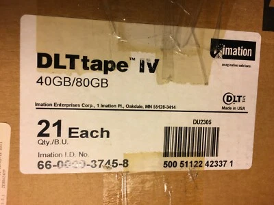 21 NEW Imation DLT tape IV black watch 80GB/40GB,  data tape cartridges 42337  - Image 1 of 4