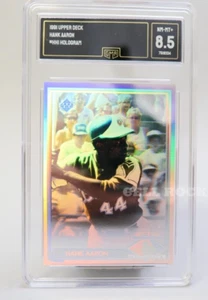 1991 Upper Deck HANK AARON #HH1 Hologram Graded GMA 8.5 - Picture 1 of 3