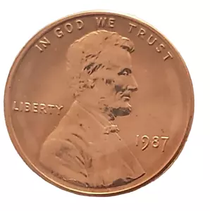 1987 P Lincoln Cent Uncirculated - Picture 1 of 2