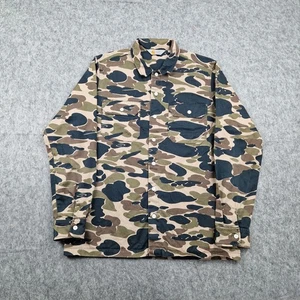 Carhartt Shirt Mens Large Green Master Camo Duck Hunter Utility Field Military - Picture 1 of 10