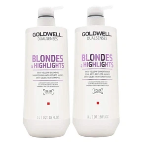 2-GOLDWELL BLONDES & HIGHLIGHTS SHAMPOO 1 LITER each NEW - Picture 1 of 1