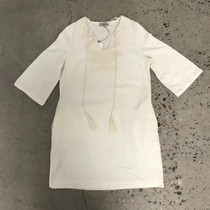 WORLD MARKET Cotton Bohemian Natural A-Line Sun Dress Size S/M  NWT - Picture 1 of 10