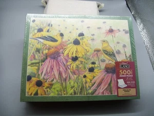 2005 Lang Vögel im Garten 500-teiliges Puzzle neu versiegelt neu aus altem Lagerbestand Staffelei Abdeckung - Bild 1 von 5