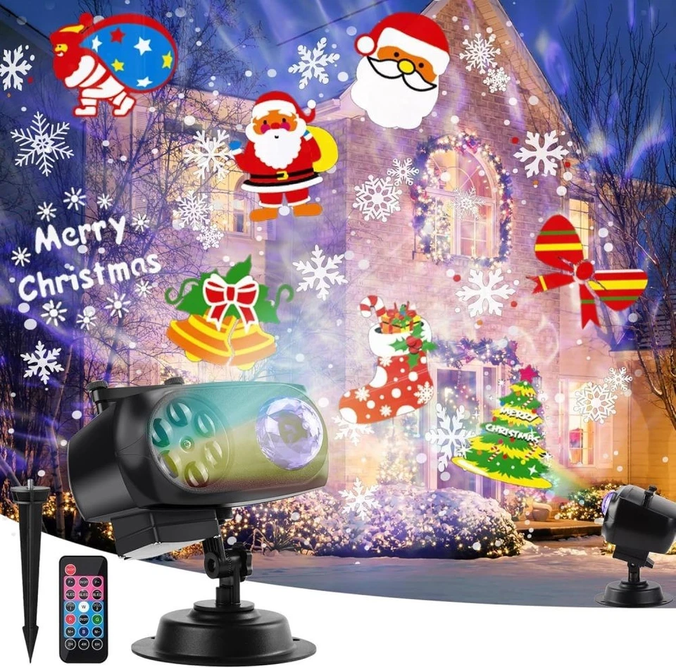 64 Patterns Halloween Christmas Indoor Outdoor LED Moving Laser Projector Light - Image 1 of 4