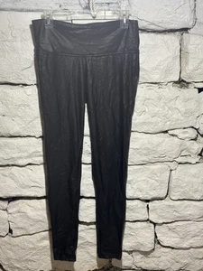 Leggings para mujer negros Time and Tru imitación cuero talla L (12-14) - Imagen 1 de 3