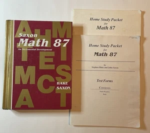 Saxon Math 87 SET (1st Edition) 8/7 Textbook, Answer Key, Test Forms Homeschool - Picture 1 of 6