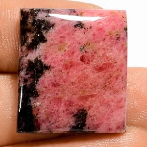 100% Natural Rhodonite Rectangle Cabochon Gemstone 37.5 Ct. 24X21X5 mm A-35767 - Picture 1 of 2