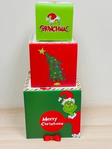3Pcs Christmas Nesting Gift Boxes with Lids,white XmasTree Boxes for Holiday Gif - Picture 1 of 6