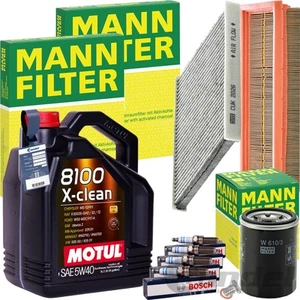 MANN INSPEKTIONSPAKET+MOTUL 5W-40 ÖL passend für 1.4 FIAT 500 C 312 BIS 08/2011 - Bild 1 von 9