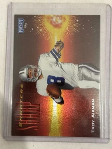 1997 Playoff Zone - Sharpshooters Troy Aikman #4 Red - Picture 1 of 2