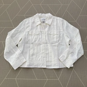 Tommy Bahama White Linen Jacket Size XL 100% Linen - Picture 1 of 7