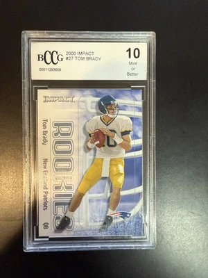 2000 Impact Tom Brady RC Rookie #27 RC BCCG 10 New England Patriots HOF - Imagem 1 de 2