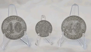 COLUMBIAN PEANUT CO Store Token-Good For 10-40 In MERCHANDISE Tarboro NC Lot o 3 - Picture 1 of 2
