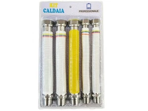 KIT CALDAIA PROFESSIONALE  KIT IDRAULICO MONTAGGIO CALDAIA 5 FLESSIBILI ACCIAIO - Foto 1 di 4