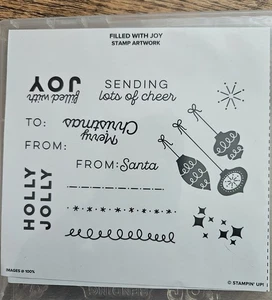 Stampin Up Papierkürbis MIT FREUDE GEFÜLLT nur Stempel!  Weihnachts Stechpalme Jolly - Bild 1 von 2